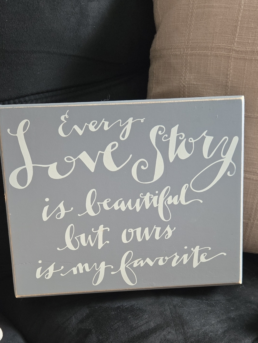 Every Love Story Grey & White Wall Sign